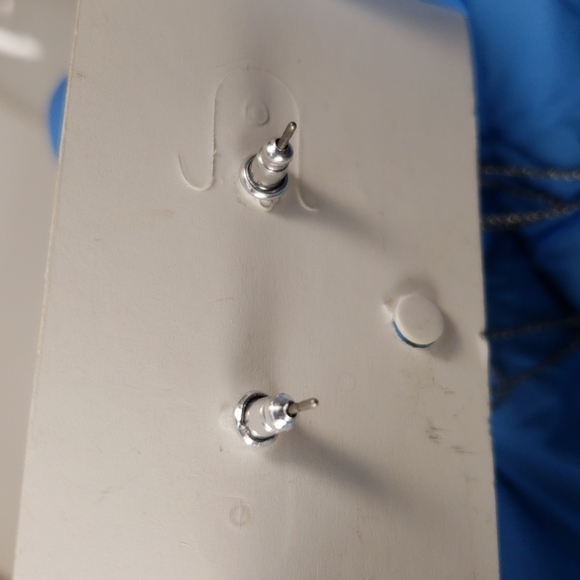 Polished  2 inches Silver-tone post  Drop Dangle chain Earrings - Picture 6 of 8